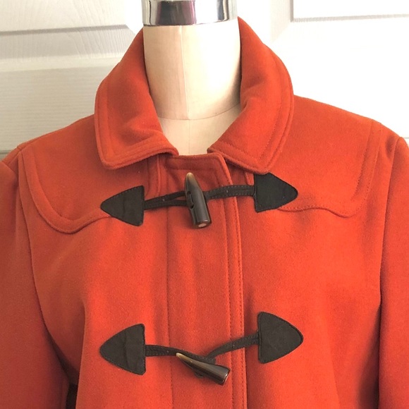 Gap Toggle Clasp Wool Blend Jacket Rust Size Large - Picture 2 of 6